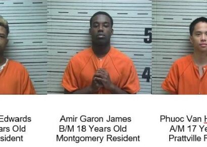 Three Arrested in Prattville Charged with Robbery 1st, Attempted Murder