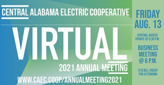 Central Alabama Electric Cooperative: Annual Meeting Moves to Virtual Platform
