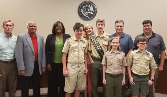 Jonathan Buckner’s Eagle Scout Project at RSUMC Recognized at Millbrook City Council Meeting