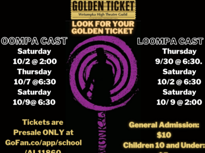 Wetumpka High Theatre Guild to Present ‘Willy Wonka’ Beginning Sept. 30