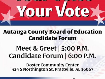 Prattville Chamber to Host Autauga County Board of Education Candidate Forum, Meet & Greet