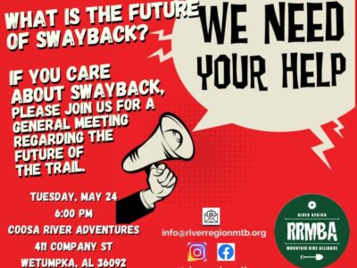 Are you Interested in Swayback Trail of Wetumpka? A Meeting is set for May 24 at Coosa Adventures