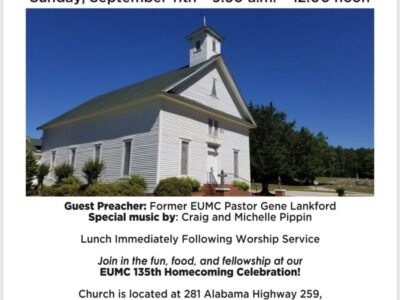 Equality United Methodist Church Celebrates 135th Annual Homecoming September 11 