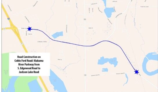Road Construction on Cobbs Ford Road/ Alabama River Parkway Beginning Soon