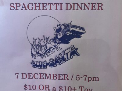Blue Santa Spaghetti Dinner is at American Legion Post 133 Dec. 7