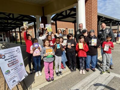 Bikers for Books Drive Held at Airport Road Intermediate School