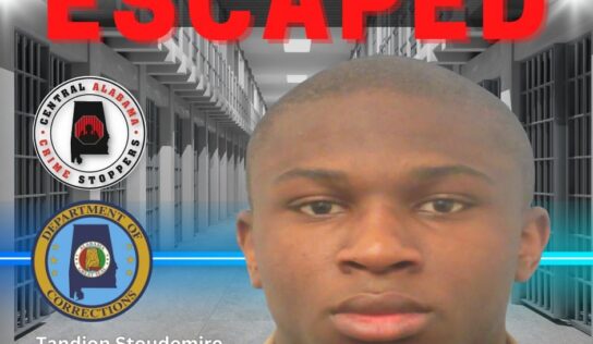 Elmore County: Staton Facility Prisoner Escapes; Reward Offered for Information