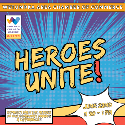 Wetumpka Chamber to host Heroes Unite – Summer Luncheon June 22