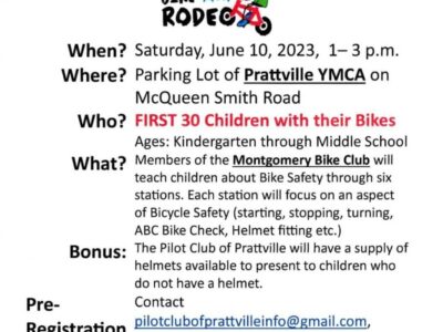 Montgomery Bike Club to offer Bike Safety Rodeo in Prattville June 10; Register Now