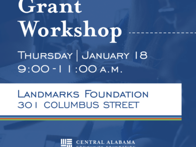 CACF to Host Free Grant Writing Workshop Jan. 18 in Montgomery