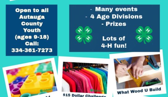 Autauga County 4-H: Registration now Open for 2nd Annual Events Day