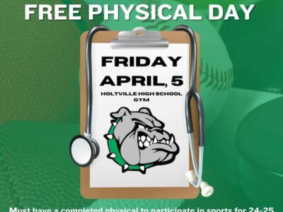 Free Physical Day coming April 5 for Holtville School athletes