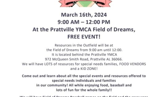 FREE Resources in the Outfield is Saturday at Prattville YMCA Field of Dreams