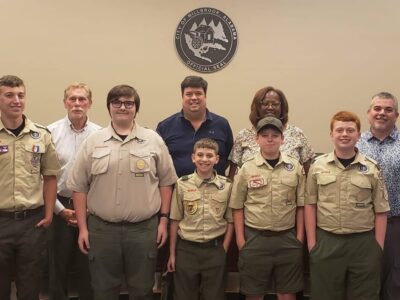 Boy Scout Troop 191 visits Millbrook City Council meeting