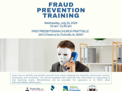ASC, Prattville Chamber and BBB to host Fraud Prevention Training July 31