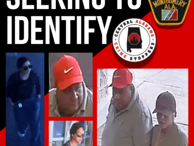 Montgomery – Police Seek Identity people wanted for multiple vehicle burglaries