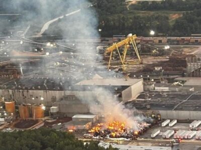 Prattville firefighters battle blaze at International Paper mill last night