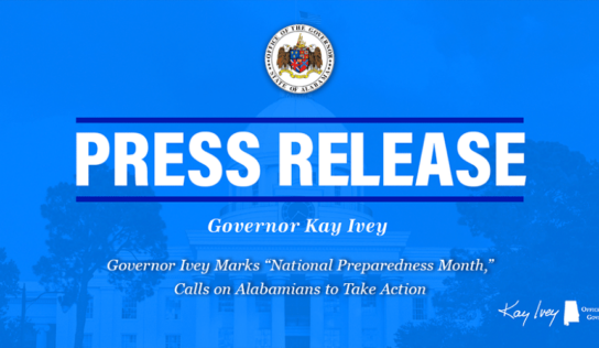 Governor Ivey marks September as “National Preparedness Month,” calls on Alabamians to take action