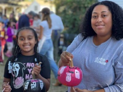 Little pumpkin Picassos add their pumpkin masterpieces to Parade of Pumpkins
