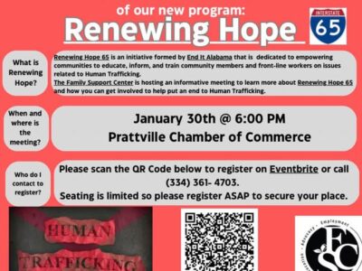 Human Trafficking Awareness and Prevention event coming Thursday in Prattville