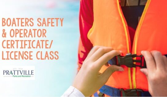 Prattville Parks and Recreation Offering Free Boater Safety and Certification Class