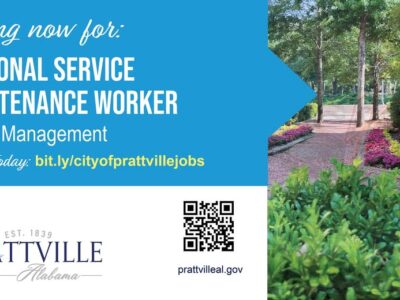 The City of Prattville is hiring for seasonal work