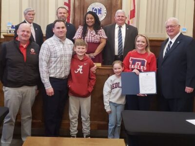 Elmore Commission honors Redland Middle School Nurse, Coach for working to save student Colton Cramer
