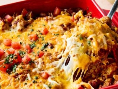 Cheesy Baked Burrito Rice