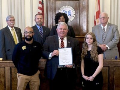 State Champion Wrestler Juliana Eldridge recognized by Elmore Commission