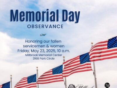 City of Millbrook to Host Two Memorial Day Events