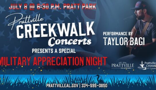 PRATTVILLE TO HOST MILITARY APPRECIATION NIGHT AS PART OF CREEKWALK CONCERT SERIES