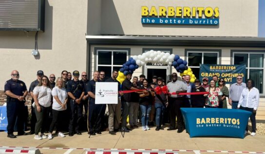 Barberitos marks grand opening with ribbon cutting, free queso, donation to child advocacy center