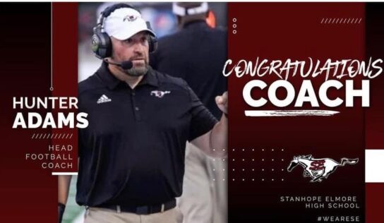 EAN Names Stanhope Elmore Football Coach Hunter Adams as Elmore County Football Coach of the Year  