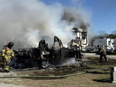 Local RV park fire claims one life, damages two campers