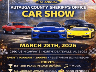 Autauga County Sheriff’s Office to host Inaugural Car Show March 28