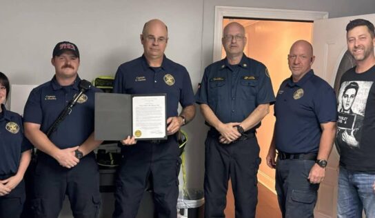 Pine Level honors Volunteer Firefighters after life saved with new equipment